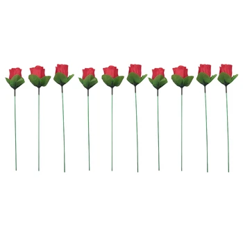 10ШТ Огненная роза, появляющаяся в виде цветочного фокусника, реквизит для подружек/свадебных шоу или Дня рождения