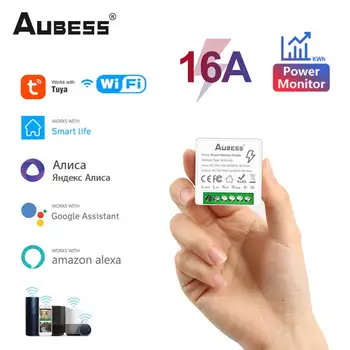 16A 10A WiFi / Zigbee Smart Switch DIY Выключатель с двухсторонним управлением Поддержка Яндекс Алиса Alexa Google Home С монитором питания