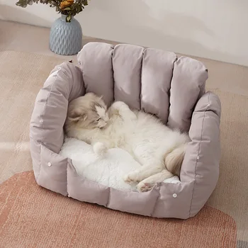 2023 Cats Nest Диван для кошек, Утолщенный, теплый, двойного назначения, всепогодный, Полузакрытый Кошачий домик, кровать для собаки, Съемные и моющиеся изделия