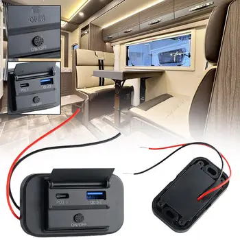 36 Вт QC3.0 Автомобильное зарядное устройство с двойным USB, Умное Автомобильное зарядное устройство для телефона, Модификация лодки RV, USB Аксессуары без штамповки