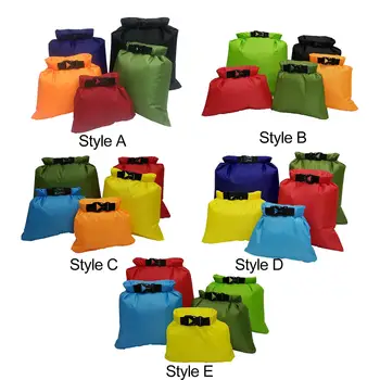5шт Сухой мешок, набор водонепроницаемых сумок, аксессуар, прочная универсальная комбинированная сумка на открытом воздухе, разных размеров для кемпинга, пеших прогулок, катания на лодках, рафтинга.