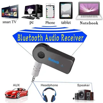 Bluetooth-приемник 3,5 мм аудиоразъем AUX, Беспроводной передатчик, музыкальный адаптер для автомобильного динамика MP3, наушники для громкой связи