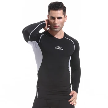 F1447 Тренировка, фитнес, мужская футболка с коротким рукавом, мужская одежда для бодибилдинга с тепловой нагрузкой, компрессионная эластичная тонкая одежда для упражнений