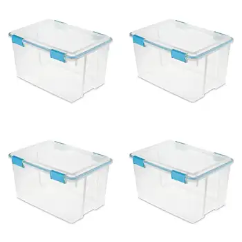 Qt. Коробка прокладок пластиковая, синий аквариум, набор из 4