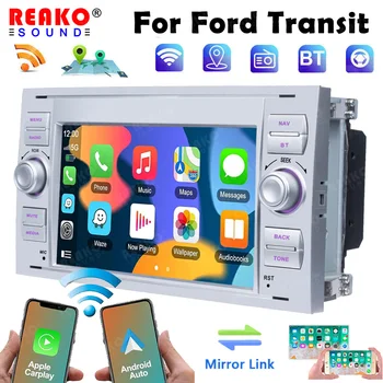 REAKOSOUND Auto Android 12 Автомобильный Радионавигатор GPS Плеер Carplay GPS Wifi Для Ford Transit Fiesta Focus Galaxy Mondeo Fusion