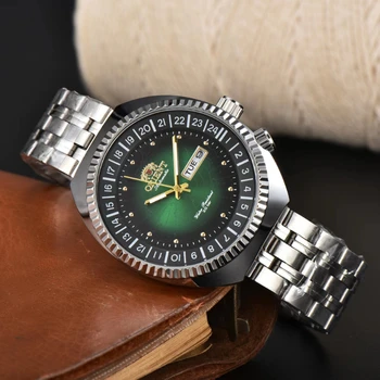The Orient Double Lions Топовый бренд Японии, кварцевые часы с механизмом 39 мм, водонепроницаемые знаменитые часы, мужские часы Cool Relogio Masculino