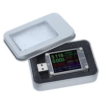 USB измеритель мощности Компактный PD тестер Эффективная защита безопасности Большой цветной экран для ноутбука для зарядных устройств для цифрового оборудования
