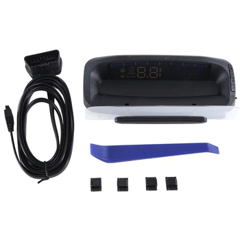 Автомобильный головной дисплей Автомобильный HUD Универсальный OBD2 GPS Спидометр Одометр Черный Простой в использовании