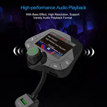 Автомобильный музыкальный плеер, полезный легкий громкой связи для автомобильного MP3-адаптера, автомобильного BT-плеера.