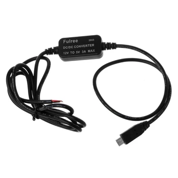 Автомобильный преобразователь питания с выходом Micro USB от 12 В до 5 В 3A для PDA DVR Cam F19A