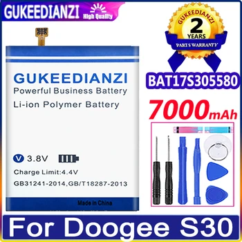 Аккумулятор для замены мобильного телефона Bateria 7000mAh для Doogee S30 Высококачественный аккумулятор