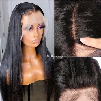Бразильские человеческие волосы Шелковая основа Полностью кружевной парик Предварительно выщипанный шелковистый прямой 5х4,5 Шелковый топ Полностью кружевной парик из человеческих волос 130%-180% Плотности