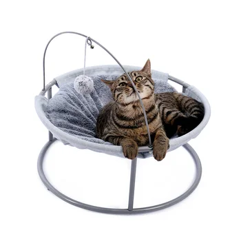 Гамак-колыбель для кошки, съемная круглая подвесная корзина для кошки, диван с подвешенным шаром