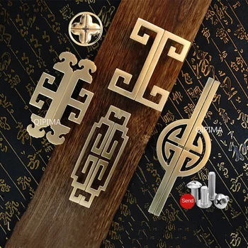 Дверная Ручка Шкафа Дверной Ящик Тянет Новую Китайскую Золотую Антикварную Твердую Ручку Шкафа Ручки Шкафа Мебельная Фурнитура