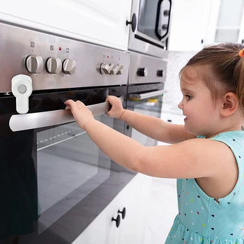 Детский защитный замок духовки с новым дизайном для ребенка Предотвращает Игры ребенка с дверцами духовки, Предохраняющий детей Фиксатор дверцы духовки