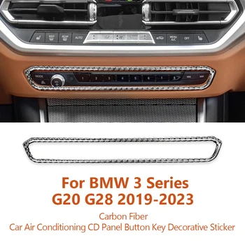 Для BMW 3 Серии G20 G28 2019-2023 Автомобильный Кондиционер Из Углеродного Волокна CD Панель Кнопка Ключ Декоративная Наклейка Аксессуары Для Интерьера