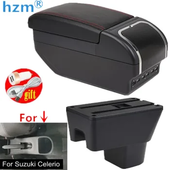 Для Suzuki Celerio Подлокотник Коробка Автомобильный Центральный Подлокотник Для Хранения Cavalier Box подстаканник пепельница USB интерфейс интерьер автомобиля-стайлинг