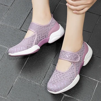Женская обувь Летняя Сетчатая Дышащая Повседневная Вулканизированная Обувь Легкая Уличная Противоскользящая Походная Обувь для Женщин Zapatos Mujer