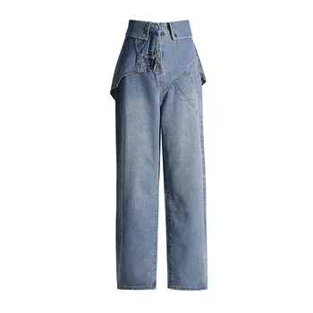 Женские джинсы SuperAen High Street Design, модные повседневные джинсовые брюки с подкладкой, женские джинсы