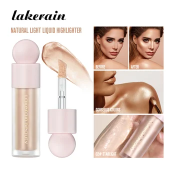 Жидкий хайлайтер Lakerain Natural Light, осветляющий кожу лица и тела, стойкая натуральная водостойкая косметика для макияжа