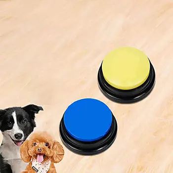Звуковая коробка для домашних животных Записываемая Говорящая кнопка Кошачий Диктофон Говорящая Игрушка для общения с домашними животными Обучающий инструмент Squeeze Box Игрушки для собак