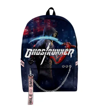 Игровой рюкзак Ghostrunner на молнии 2023, школьный рюкзак в повседневном стиле харадзюку, уникальная дорожная сумка