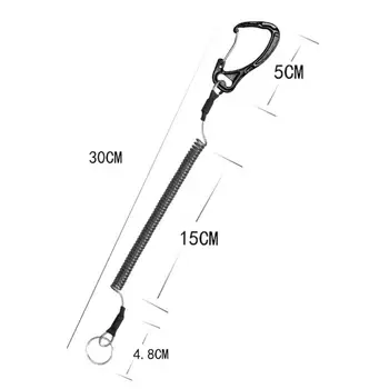 Износостойкий шнурок для ключей, запирающийся на замок, многофункциональный брелок с эластичной пружинящей веревкой для громкой связи