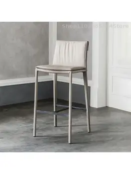 Итальянское минималистское семейное барное кресло Современный минималистский Дизайнерский Легкий Роскошный барный стул Высокий табурет кассира