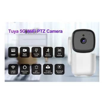 Камера Tuya для умного дома, Wifi-камера 1080P для внутренней безопасности, беспроводная камера наблюдения Alexa Auto Tracking