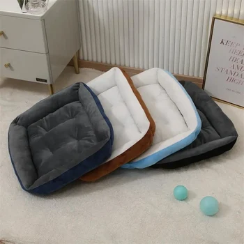 Квадратная конура для домашних животных для собак средних и маленьких диван-кровать подушки принадлежности и аксессуары