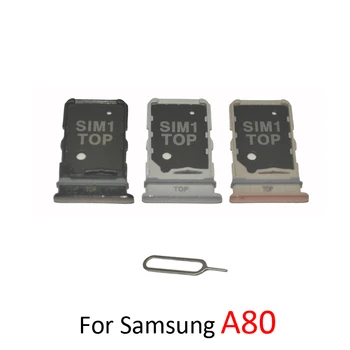 Лоток для sim-карт Samsung Galaxy A80 A80 A805 A805F A805X A805XC A805N Оригинальный Телефон Новый Держатель Для Лотка Для SIM-карт С Выталкивателем Pin-кода