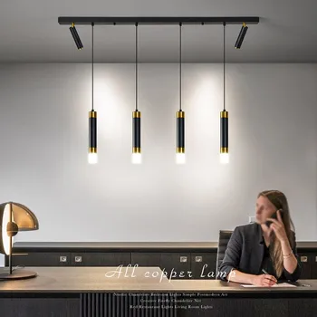 Люстра для столовой с тремя светодиодами, простой современный кассовый аппарат, барная лампа, роскошный обеденный стол с прожектором, новинка в скандинавском минимализме
