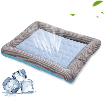 Материал, Дышащий Летний котенок для собак, Ледяная спальная кровать, Розовое Охлаждающее Голубое Одеяло для кошек, шелковый щенок, Мягкий коврик Для