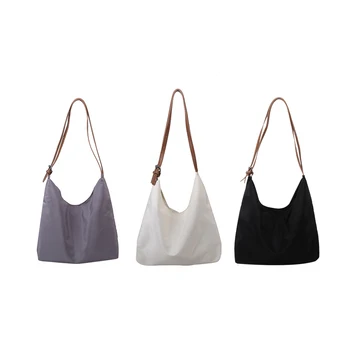 Модная цветная сумка через плечо, женские сумки на кнопках большой емкости, сумка-тоут из ткани Оксфорд