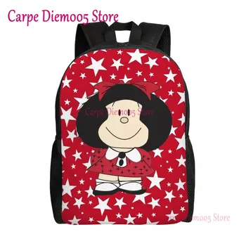 Мультяшные рюкзаки Kawaii Mafalda для мужчин и женщин, Сумка для студентов колледжа, подходит для 15-дюймовых сумок для ноутбуков с аниме