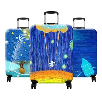 Мультяшные эластичные защитные чехлы для чемоданов Чехол для защиты багажа Чехлы для чемоданов на молнии дорожные аксессуары