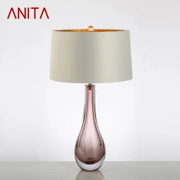 Настольная лампа ANITA Nordic Modern Glaze, Модное искусство, Гостиная, Спальня, Отель, Светодиодная Индивидуальность, Оригинальность, Настольная лампа