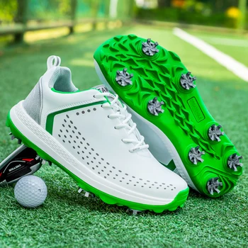 Новая мужская обувь для тренировок в гольф, Женские и мужские спортивные кроссовки на открытом воздухе, нескользящие шипы для обуви, водонепроницаемая мужская обувь