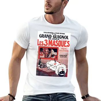 Новая футболка Grand-Guignol de Paris - Les 3 Masques, футболки для тяжеловесов, великолепная футболка, мужские графические футболки