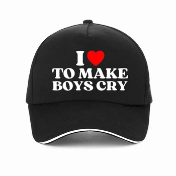 Новинка, я хочу Заставить мальчиков плакать, Забавная шляпа для девочек с красным сердцем, модная милая женская летняя бейсболка, подарки на день рождения, шляпы