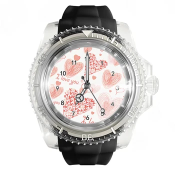 Новые модные прозрачные силиконовые белые часы Love Romantic, мужские и женские кварцевые спортивные наручные часы