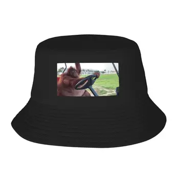 Новый гольф-кар с орангутангом за рулем, широкополая шляпа с помпонами, каска, мужская шляпа, женская шляпа