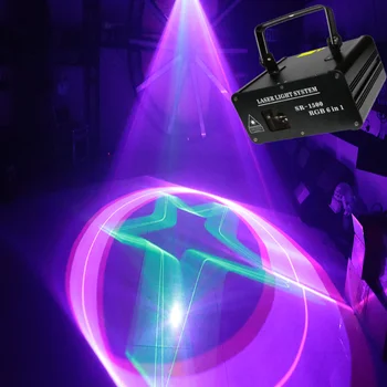 Полноцветный Эффект 6 in1 RGB Анимация Танцующий Лазерный Луч для DJ Disco Party Bar Домашняя Вечеринка Ночной Клуб Сценическое Освещение Лазерный Луч