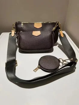 Популярная маленькая сумка 2023, женская модная сумка, высококачественная сумка-мессенджер, сумка на цепочке, черная сумка через плечо