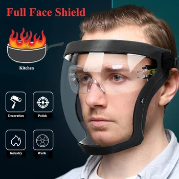 Прозрачная защитная маска для лица, Рабочая маска, Защита для лица, Наружное отопление, Дом, Кухонные инструменты, Полный