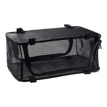 Простая в использовании сетчатая сумка для приключений на открытом воздухе, сетчатая клетка 45,5x30x21 см, черная, большая емкость, легкая сетка для кемпинга