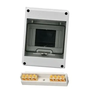 Распределительная защитная коробка, электрическая распределительная коробка пылезащитная с крышкой, водонепроницаемая IP65, пятиходовая для автоматического выключателя на стене