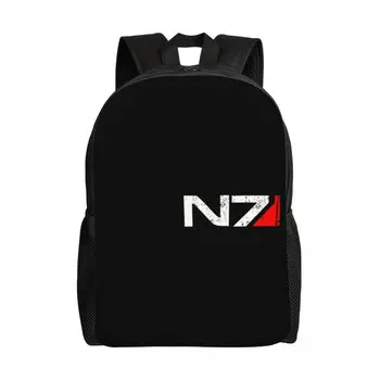 Рюкзаки Mass Effect N7 с военной эмблемой Альянса для девочек и мальчиков, дорожные сумки для видеоигр, колледж, школа, сумка для книг, подходит для 15-дюймового ноутбука