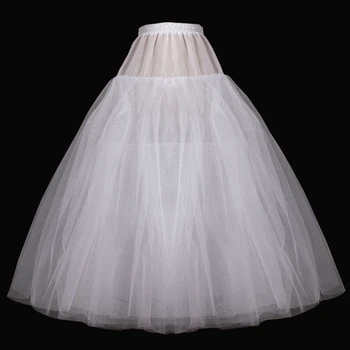 Свадебная нижняя юбка без обруча для новобрачных Свадебное платье Женская нижняя юбка Белый Черный