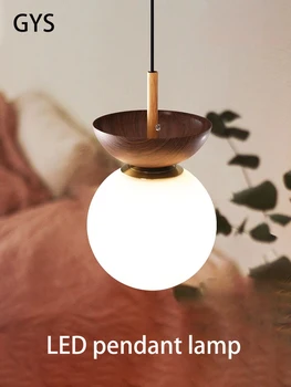 Светодиодный подвесной светильник в японском стиле, прикроватная тумбочка для спальни, маленькая люстра, простой современный деревянный светильник для ресторана отеля с проживанием в семье